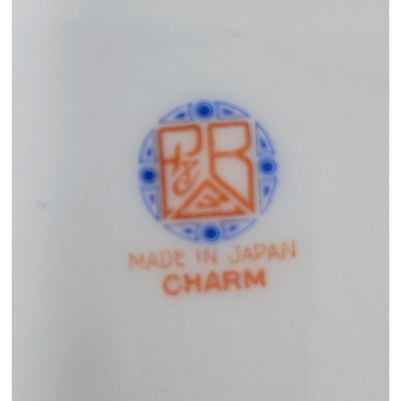 P. B. Charm Footed Sugar Bowl Japan Floral Scroll Gold Green Trim 1950 -1960s - Picture 9 of 9